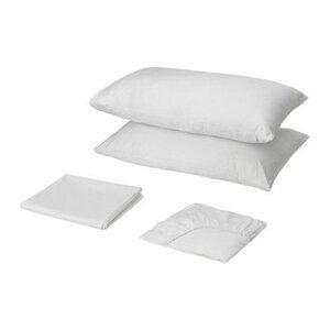 New IKEA Skugglilja Sheet Set, Dotted White, Queen